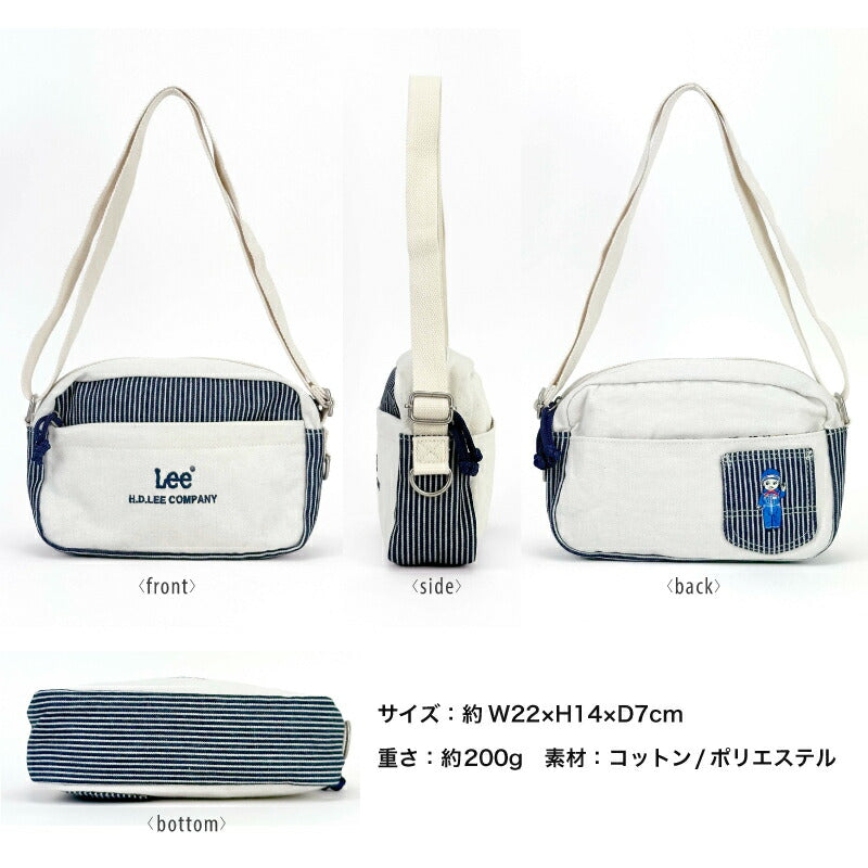 🇯🇵日本直送 📢訂貨 LEE 直條紋 刺繡 LOGO 黑白色行街袋