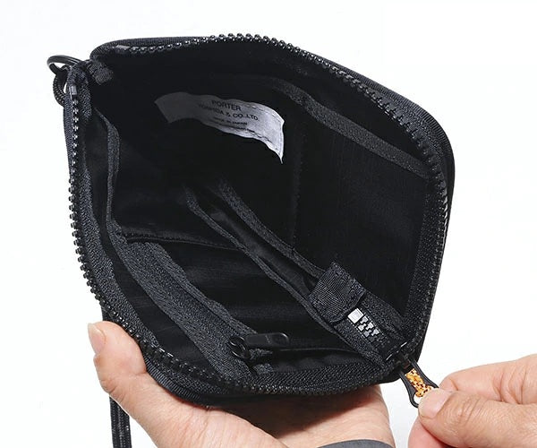 日本製【現貨▪️即寄】 Porter 男女通用 黑色 PORTER HEXARIA 💧防水 輕量全能銀包 卡片散銀信用卡