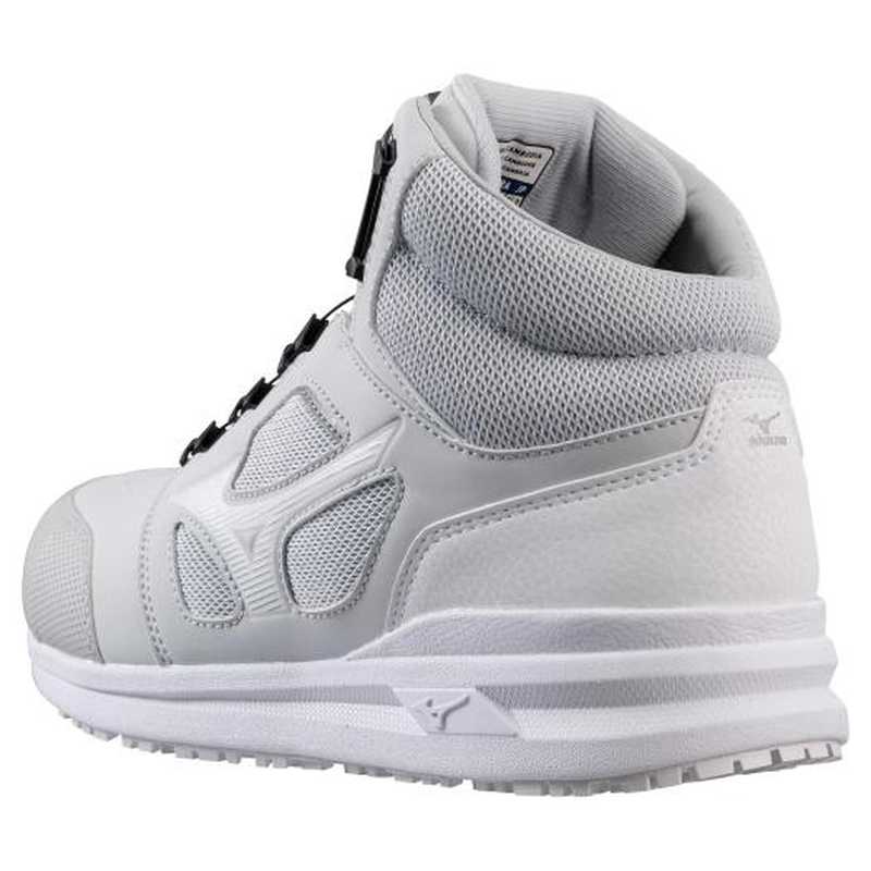 日本直送【現貨 即寄】MIZUNO BOA 白灰色 防滑安全工作鞋 28cm US1035 EU44.5