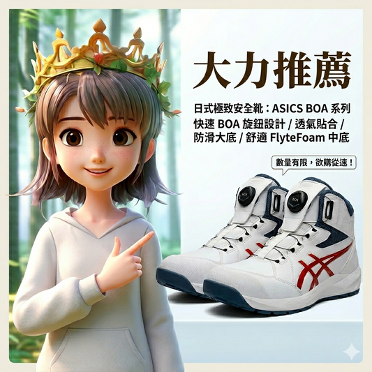 🎌Japan🎌 Direct delivery of ASICS BOA white anti-slip safety work shoes📢Order CP214 RingForest