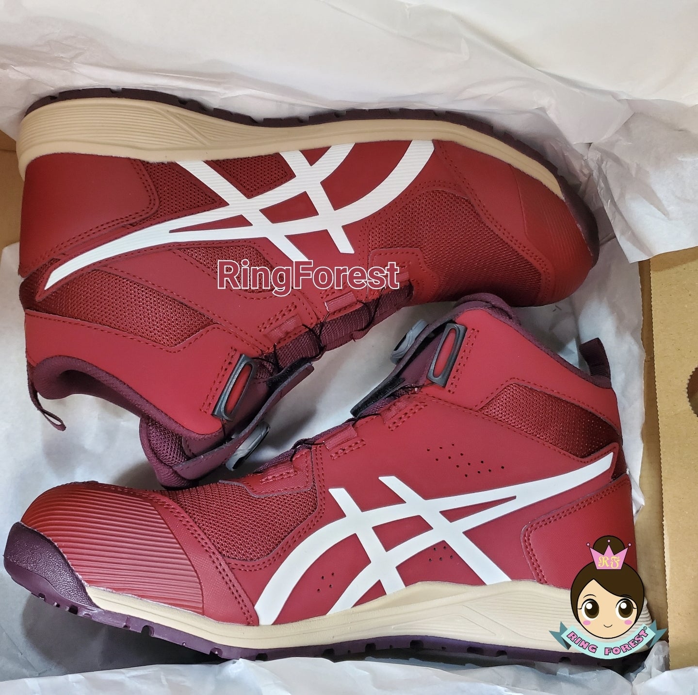 🎌日本🎌 直送 📢訂貨 ASICS BOA 紅色防滑安全工作鞋 CP214 RingForest