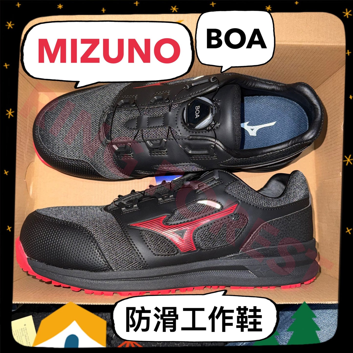 🎌Direct delivery from Japan【Ready stock▪️Immediate shipment】Mizuno BOA turnbuckle EU42.5 26.5cm US9 anti-slip safety work shoes anti-slip safety work shoes construction site kitchen transportation truck room maintenance JSAA JIS