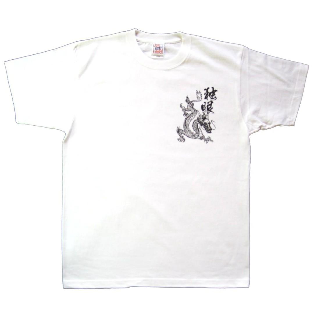 🎌Direct delivery from Japan🎌 Date Masamune ordered one-eyed dragon pure cotton TEE shirt Warring States Edo military commander black and white