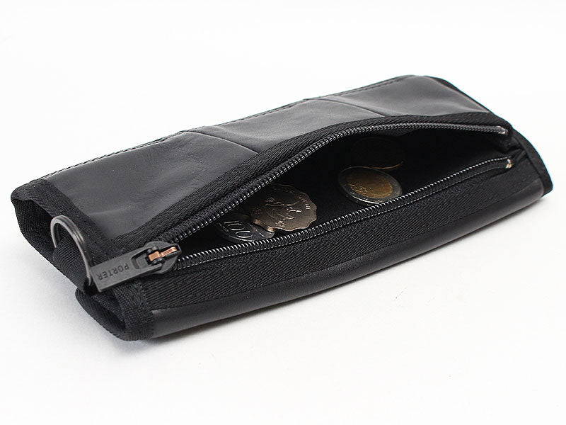 日本製【現貨▪️即寄】 Porter 男女通用 PORTER 輕量皮革黑色長銀包 紙幣卡片散銀信用卡