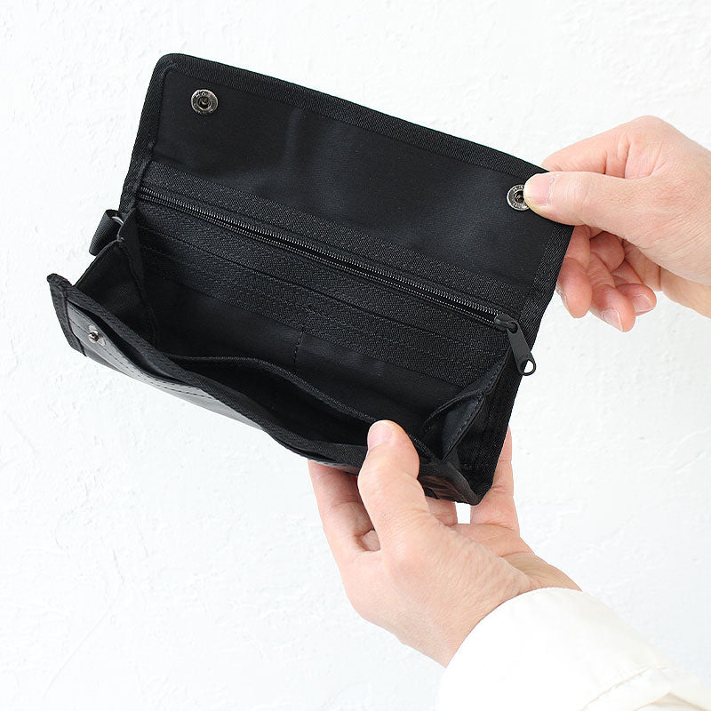 日本製【現貨▪️即寄】 Porter 男女通用 PORTER 輕量皮革黑色長銀包 紙幣卡片散銀信用卡