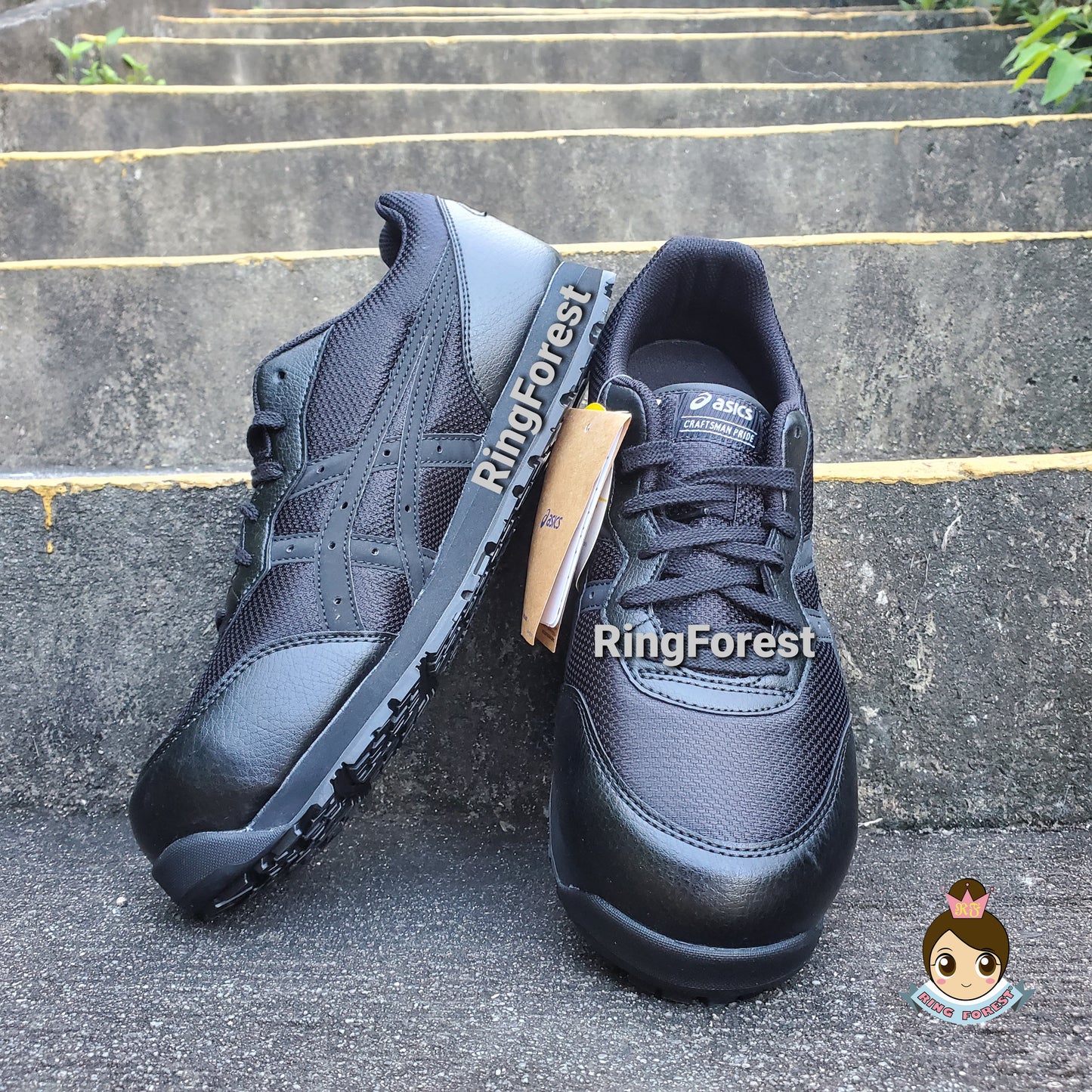 🎌Japanese version🎌 [Ready stock▪️Immediate shipment] Black soul color ASICS CP201 ​​JIS anti-slip safety work shoes