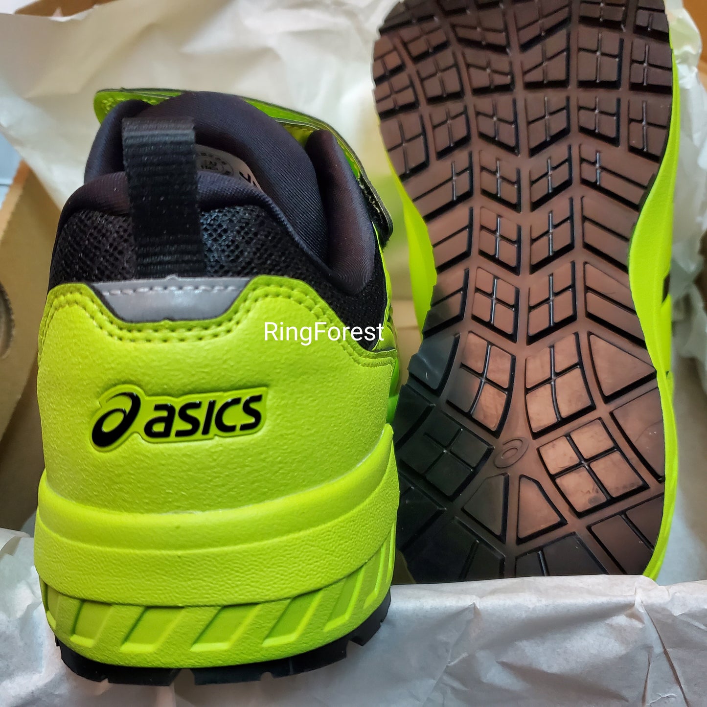 🎌Japan🎌【Order】ASICS Lime Green BOA Safety Shoes JSAA Grade A Anti-slip and Anti-Fall CP307 JSAA JIS