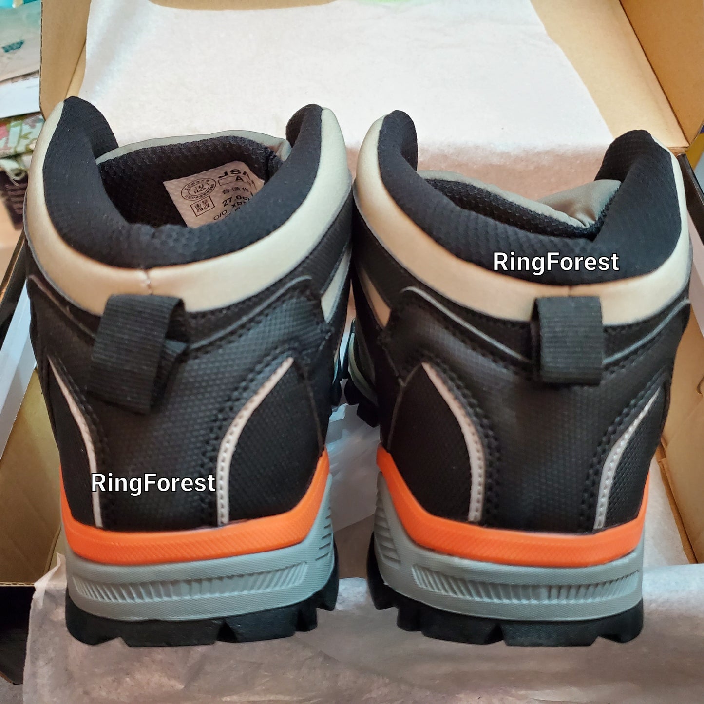 Japan [Ready stock▪️Ready to ship] Gradient Khaki Waterproof Color Waterproof Outdoor Work Safety Shoes Lightweight Steel Toe