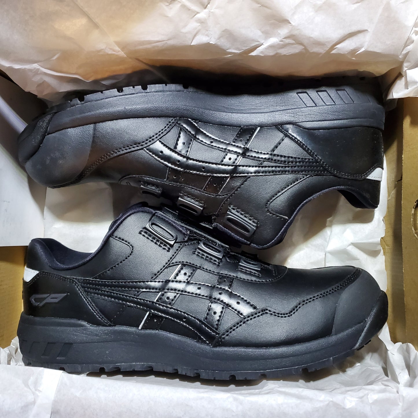 Japan [Order] ASICS safety shoes BOA twist buckle anti-slip shoes black cp306