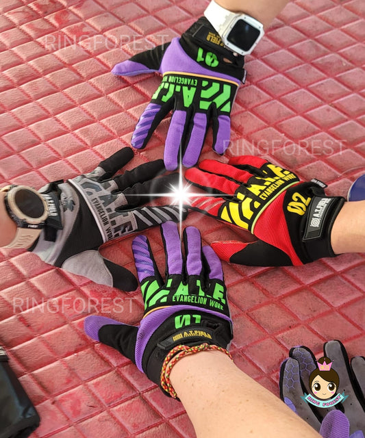 🎌Direct delivery from Japan🎌 [Ready stock▪️Immediate delivery] Evangelion work protection gloves for motorcycles, mountaineering repairs, agronomic sites, construction sites, garages, transport and decoration EVA EVANGELION RingForest