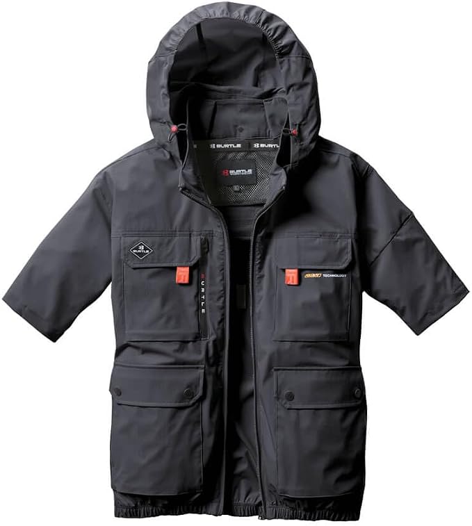 🎌日本直送 📣 ❄️現貨📦即寄❄️ Burtle  L  風暴黑灰 短袖 上背風 空調服 風扇衫  防曬 輕撥水 防中暑 AC2036
