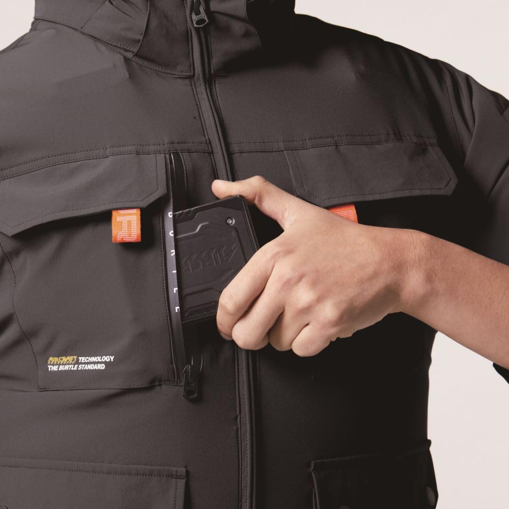 🎌日本直送 📣 ❄️現貨📦即寄❄️ Burtle  L  風暴黑灰 短袖 上背風 空調服 風扇衫  防曬 輕撥水 防中暑 AC2036