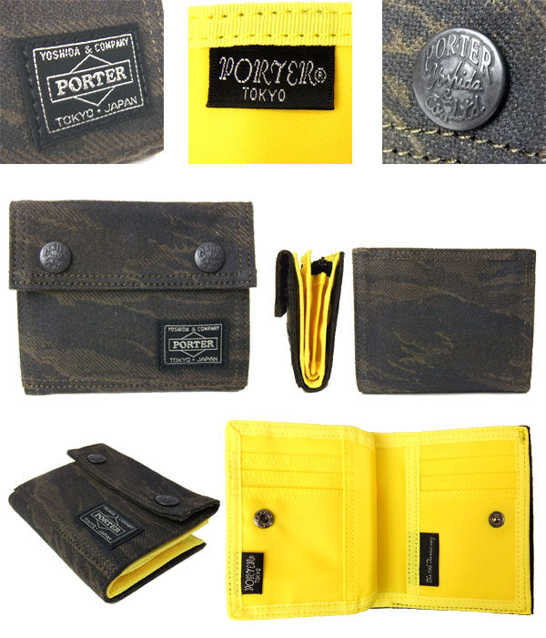 日本製【現貨▪️即寄】 Porter 男女通用 PORTER 輕量全能銀包 卡片散銀信用卡 迷彩 三摺銀包