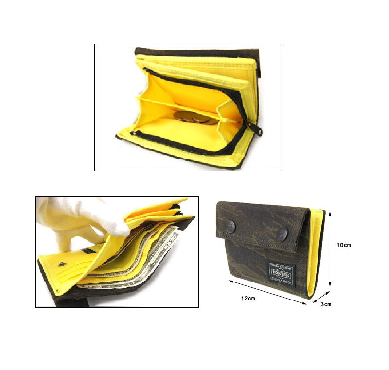 日本製【現貨▪️即寄】 Porter 男女通用 PORTER 輕量全能銀包 卡片散銀信用卡 迷彩 三摺銀包