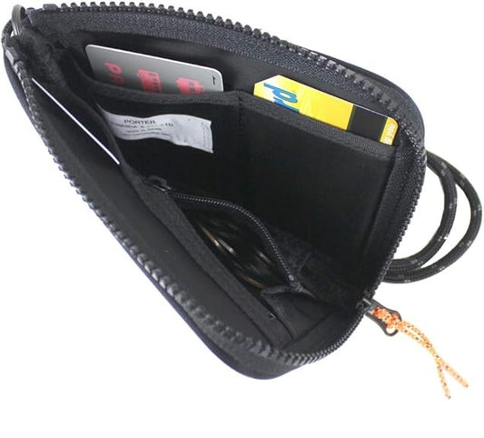 日本製【現貨▪️即寄】 Porter 男女通用 黑色 PORTER HEXARIA 💧防水 輕量全能銀包 卡片散銀信用卡