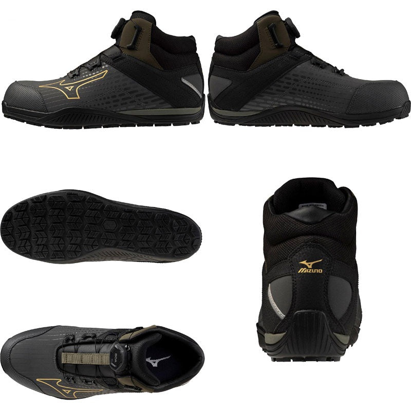 日本【訂貨】mizuno BOA 四色顯細 防滑安全工作鞋 地盤工地廚房運輸搬運車房維修 JSAA JIS