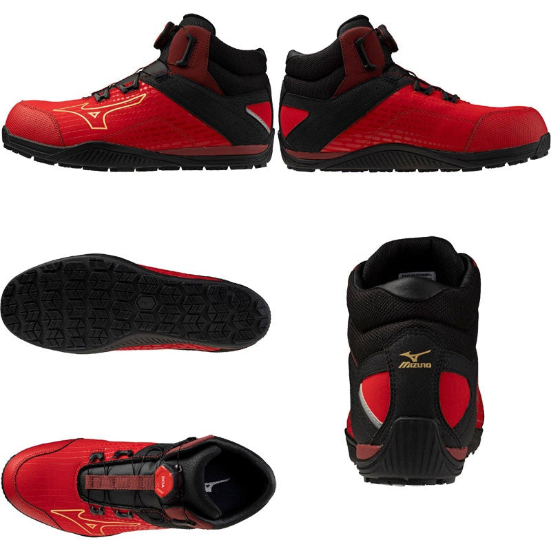 日本【訂貨】mizuno BOA 四色顯細 防滑安全工作鞋 地盤工地廚房運輸搬運車房維修 JSAA JIS