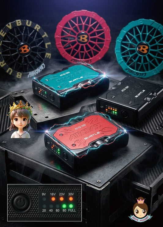 日本直送📢【現貨 即寄】 BURTLE AC10 30V 5500mAh 4段出力 30V 23V 16V 9V 風扇衫空調服專用電池