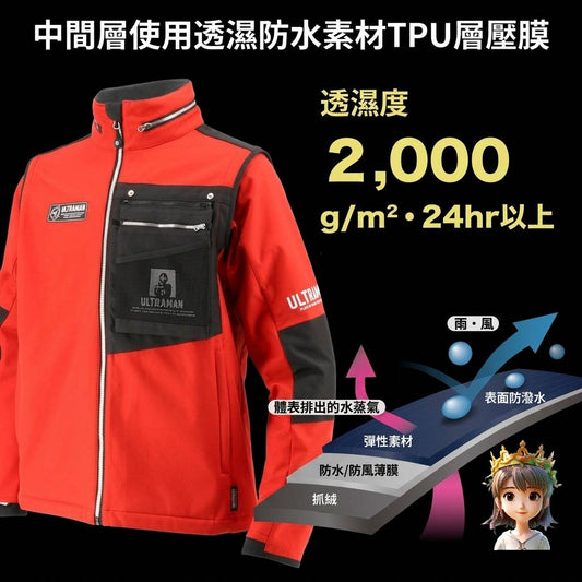 🎌日本直送 【現貨▪️即寄】ULTRAMAN 超人防水防風外套 可變背心 可拆外袋變行街袋 有帽 LL碼