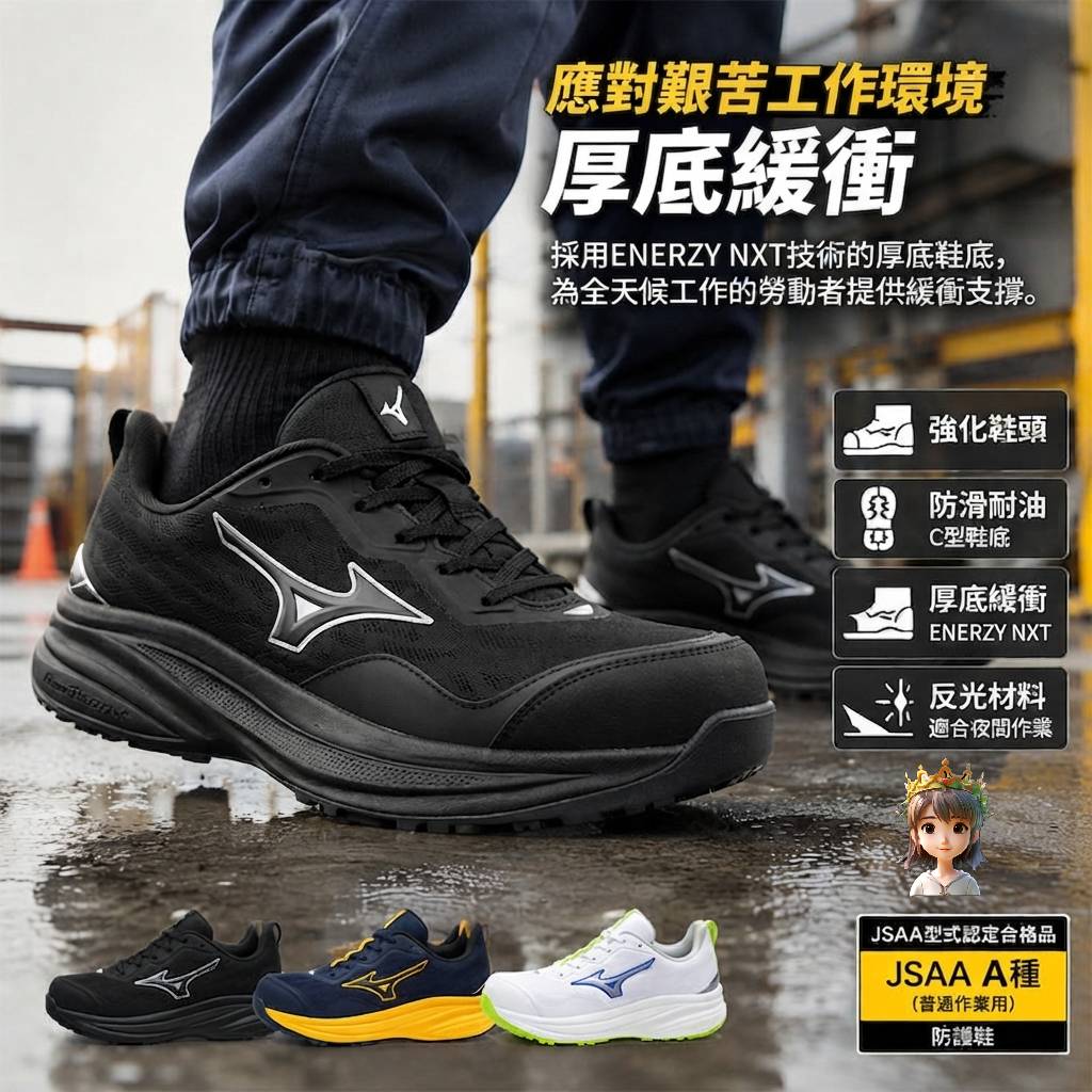 Japan [Ready stock▪️Ready to ship] ASICS BOA twist buckle Magma Magma 27.5cm US10 EU44 anti-slip safety work shoes site construction site kitchen transport truck room maintenance CP304 JSAA JIS