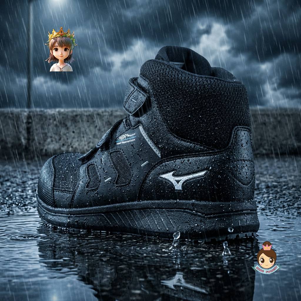 日本直送📢【現貨 即寄】Mizuno 限量黑魂 HBR防水💦 防滑 安全工作鞋 有🚺女鞋細碼