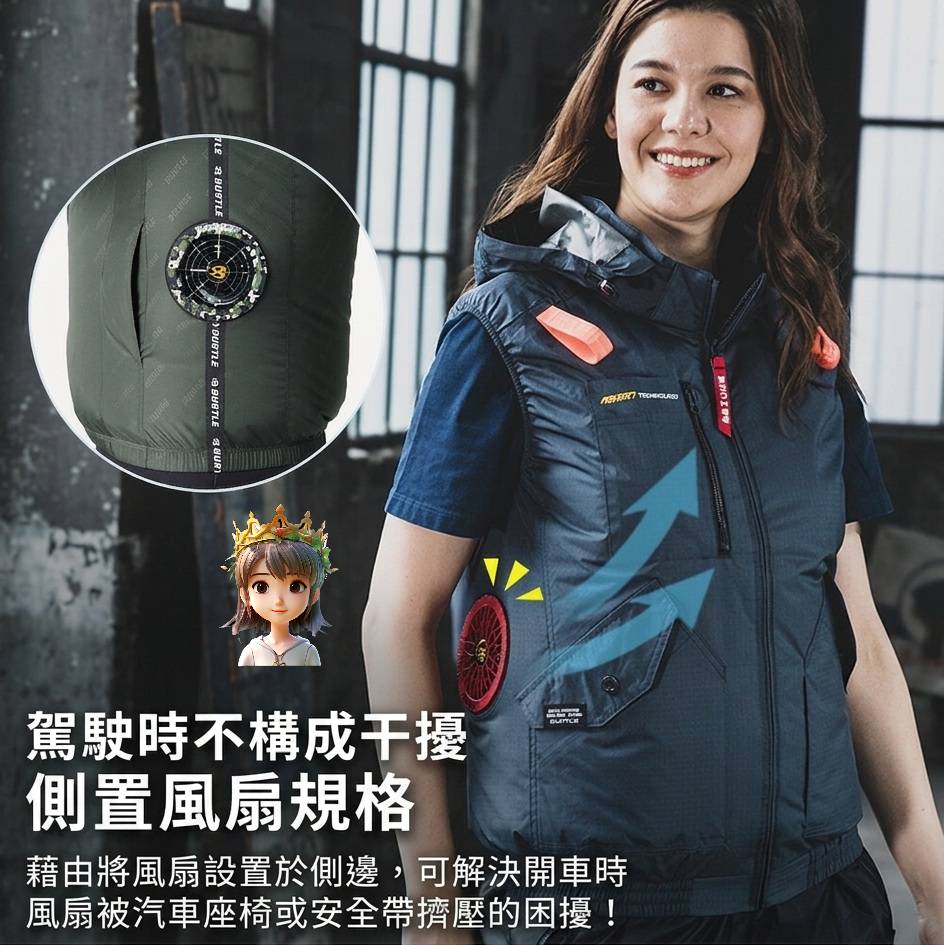 🎌日本直送 ❄️現貨📦即寄❄️ Burtle XL XXL 2XL 黑色 綠色 藍色 ❄️空調服 風扇衫 背心 防曬 輕撥水 防中暑
