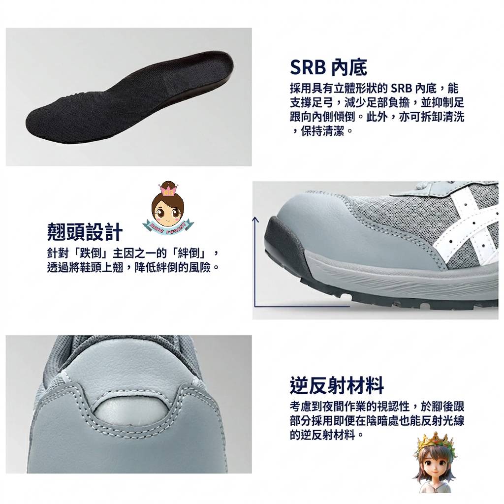 🎌日本 日版🎌 [現貨📦即寄] ASICS 新款 防滑安全工作鞋 26cm US8.5 EU42 地盤工地零售貨倉務廚房運輸搬運車房維修出行街山工廠 CP221 CP201