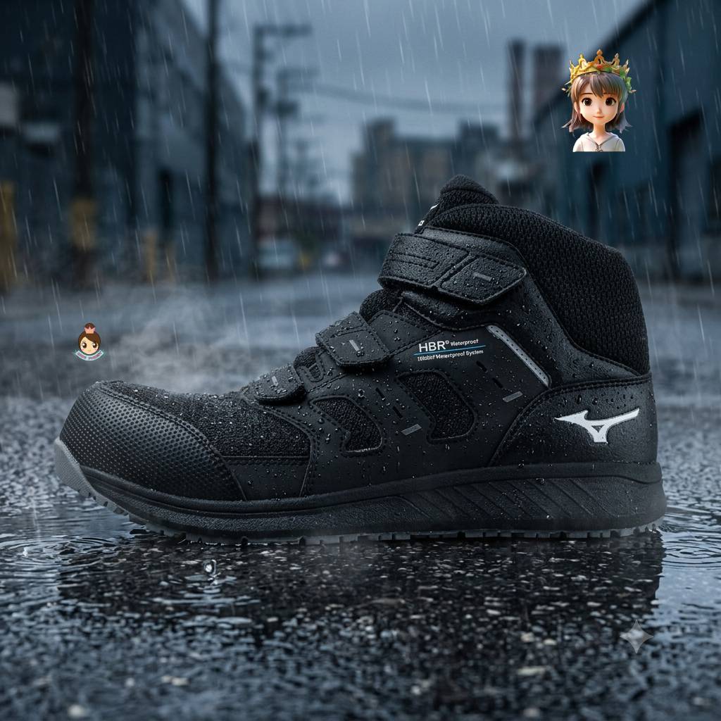 日本直送📢【現貨 即寄】Mizuno 限量黑魂 HBR防水💦 防滑 安全工作鞋 有🚺女鞋細碼