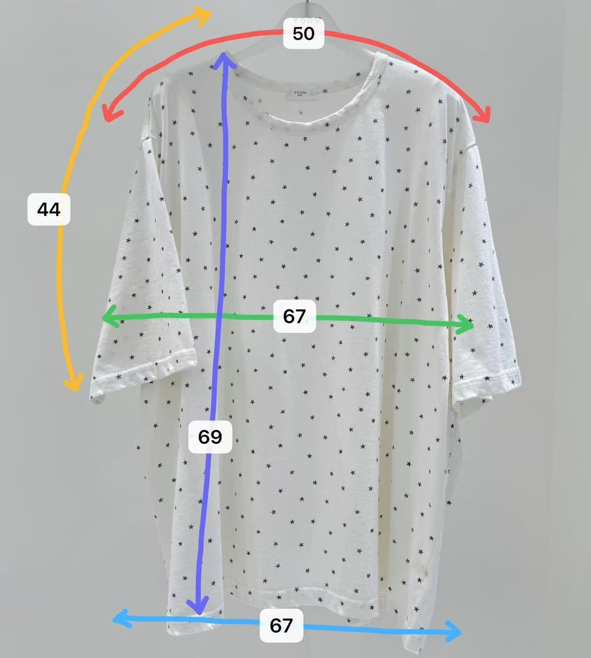 韓國羅紋寬鬆背心 韓國星星破邊寬鬆Top