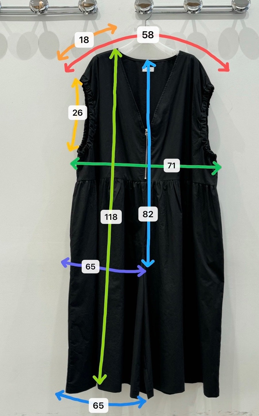 ⏰ 預訂 韓國V領拉鏈背心寬鬆裙褲