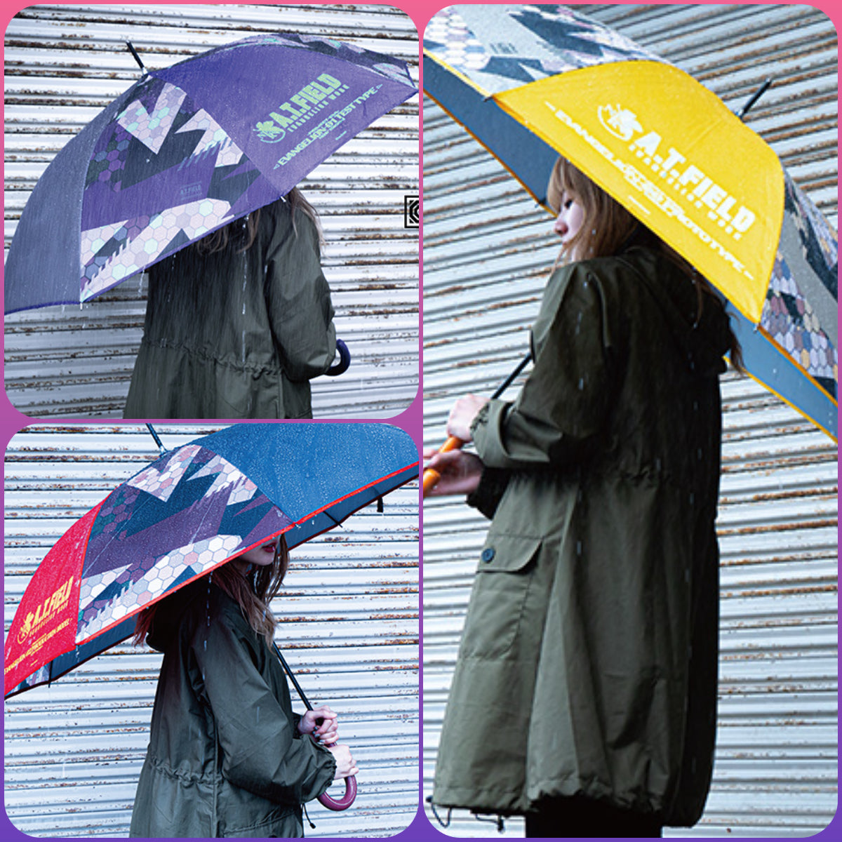 🇯🇵Ship directly from Japan📢【Ready stock▪️Send immediately】EVA wind-resistant💦️Super water-repellent☔️8-bone umbrella cover for outdoor work women's clothing limited to street waterproof outdoor RingForest EVA Evangelion Neon Genesis Evangelion