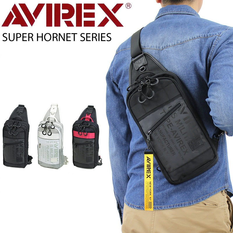 🇯🇵Direct delivery from Japan【Ready stock▪️Immediate shipment】AVIREX red and black slant bag waterproof to prevent stuffiness