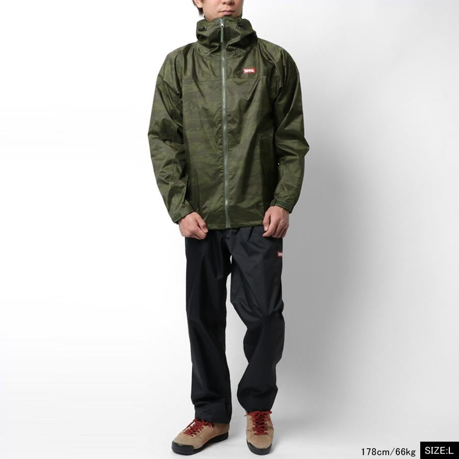 🎌日本 【現貨📦即寄】 EDWIN 🌦防風輕薄☔️防水外套🧥+防水褲 綠色 L碼🚴‍♂️