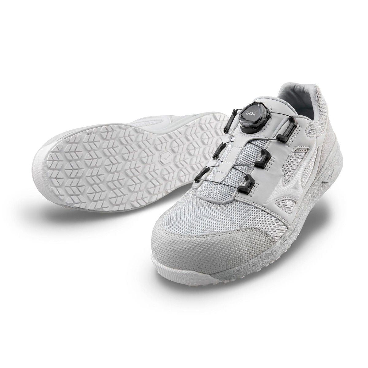 🎌日本直送【現貨📦即寄】MIZUNO BOA 白灰色 防滑安全工作鞋 28cm US10.5 EU44.5