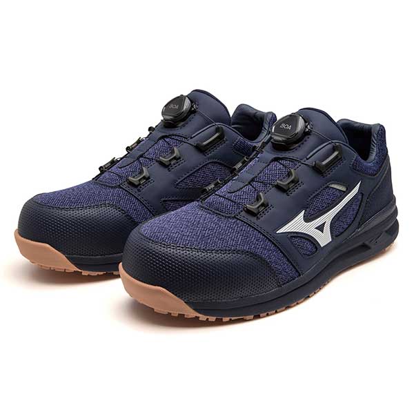 🎌Japan🎌 Direct delivery【Ready stock▪️Ship immediately】Mizuno military blue BOA ultra-light anti-slip safety work shoes