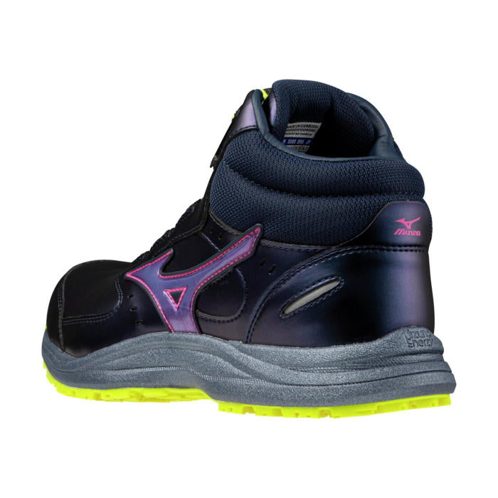 日本【訂貨】mizuno 限定色 黑紫 BOA 防滑安全工作鞋 地盤工地廚房運輸搬運車房維修 JSAA JIS
