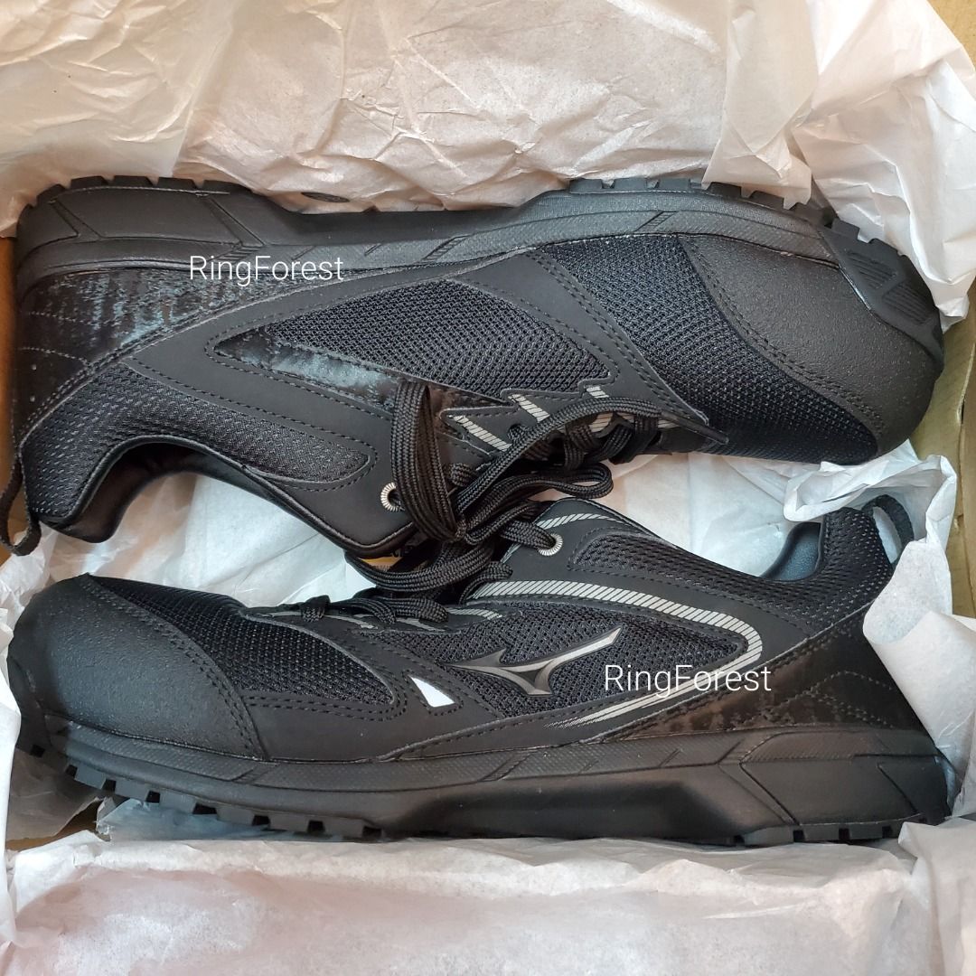 🎌Japan🎌 Direct delivery【Ready stock▪️Ship immediately】Mizuno Mizuno black ultra-light and refreshing 27cm EU43.5 US9.5 safety non-slip work shoes