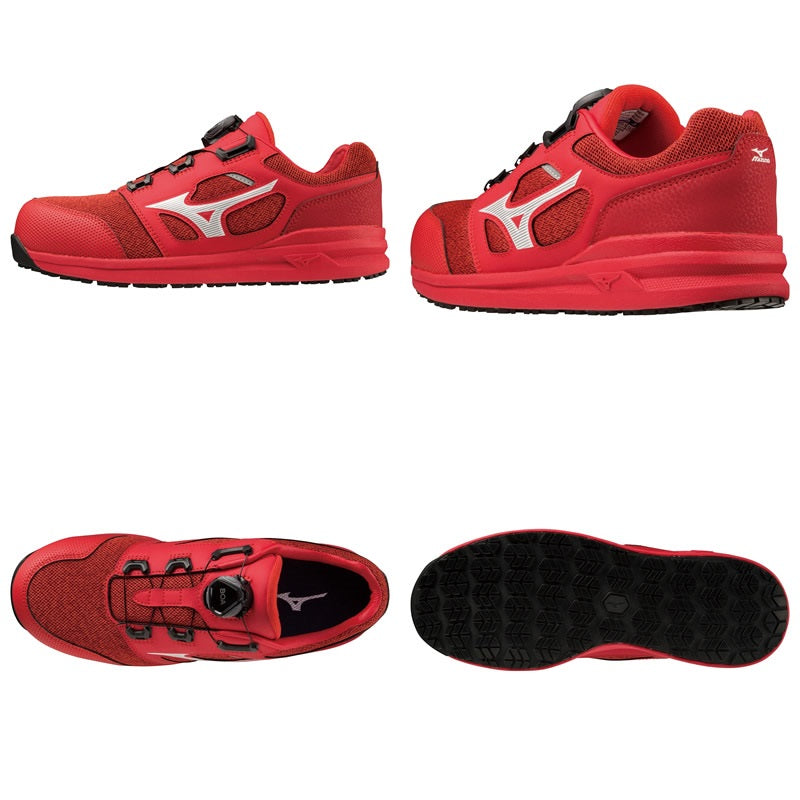 🎌日本🎌 直送 📢訂貨 Mizuno 紅色 BOA 超輕防滑安全工作鞋