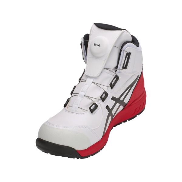 🎌Japan [Ready stock▪️Ready to ship] ASICS BOA twist buckle 25.5cm US8 EU41.5 white and red anti-slip work shoes CP304 JSAA JIS