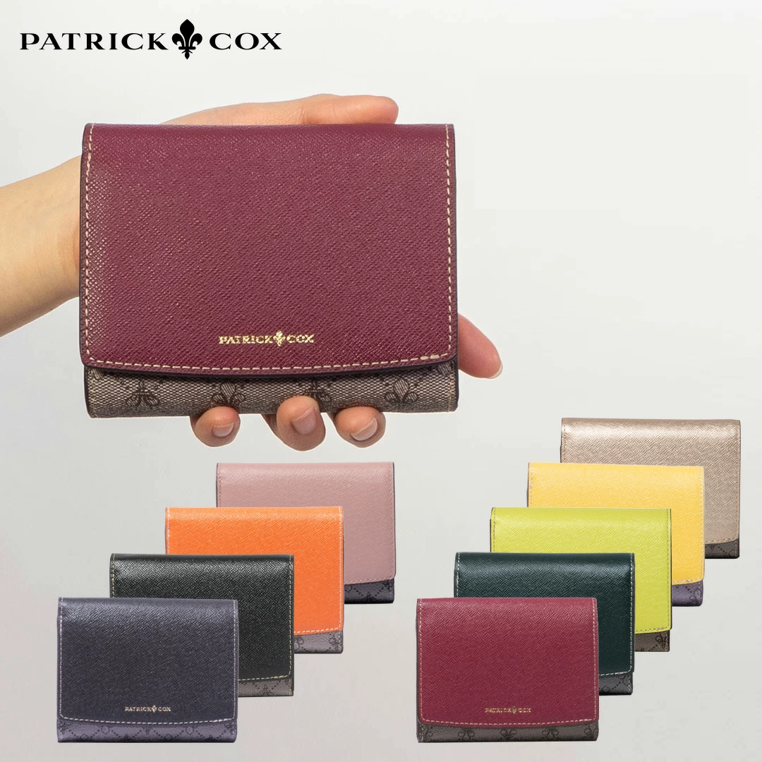 🎌Direct delivery from Japan🎌 📢Order Japanese version two-color Patrick Cox genuine leather zipper wallet