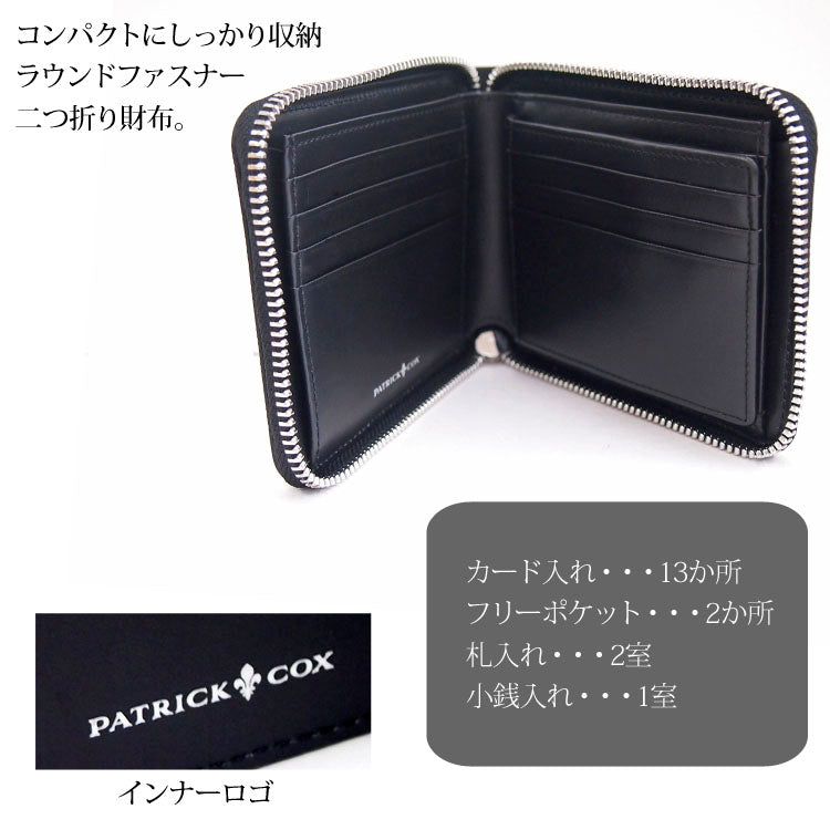 🎌Direct delivery from Japan🎌 📢Order Japanese version two-color Patrick Cox genuine leather zipper wallet