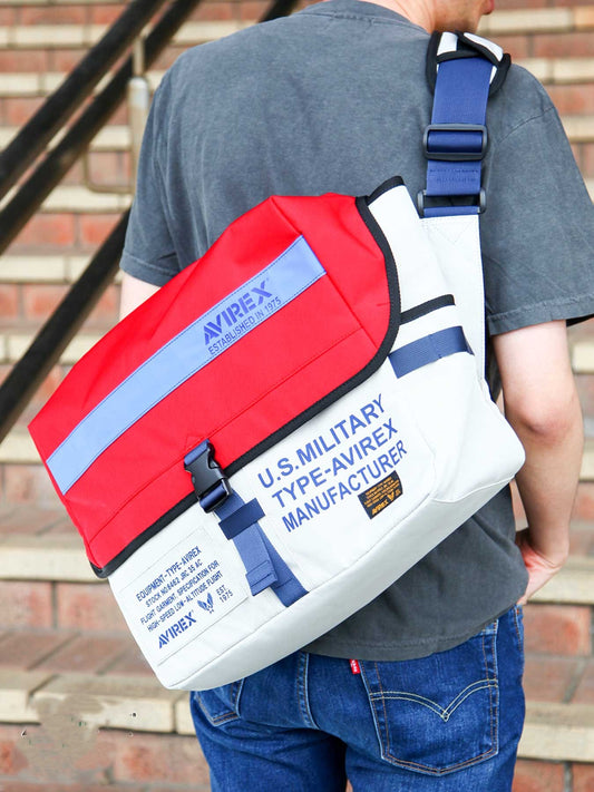🎌 日本直送 預訂 AVIREX 限定 男女裝 新款 紅X白 AVIREX 郵差袋 30L