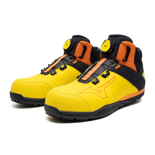 日本【訂貨】mizuno BOA  芒果黃 防滑安全工作鞋 地盤工地廚房運輸搬運車房維修 JSAA JIS