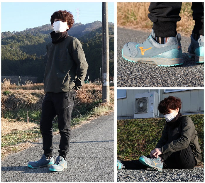 🎌日本🎌 直送 📢訂貨 MIZUNO 藍 綠 魔術貼防滑安全工作鞋 有女SIZE